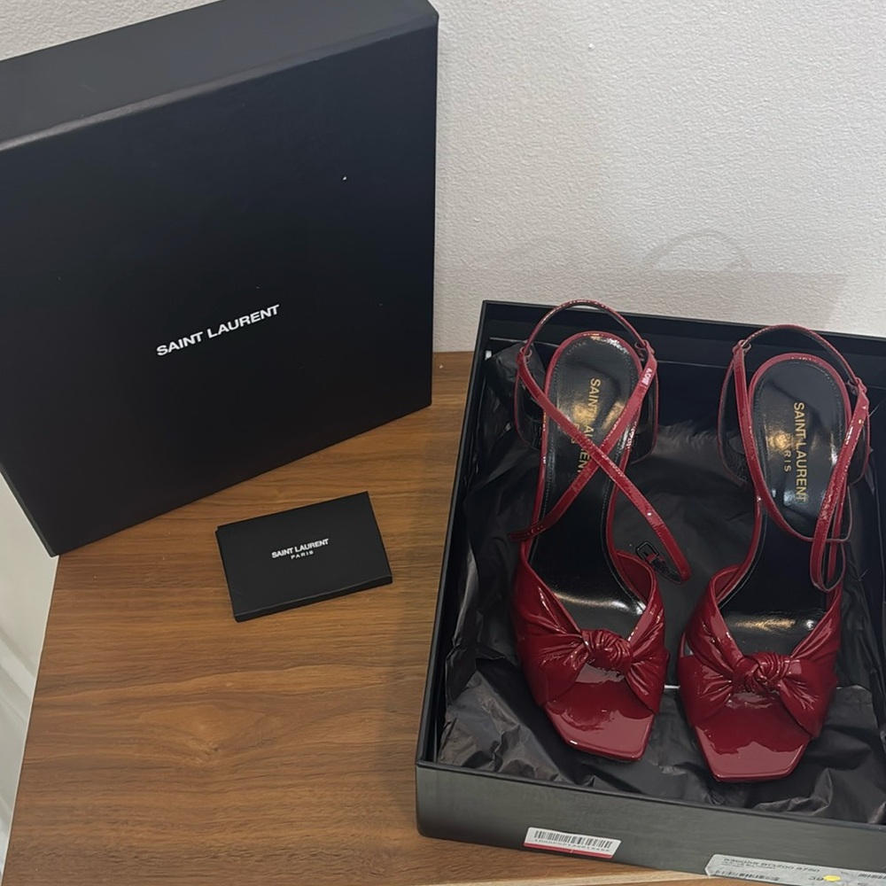 SAINT LAURENT Red Heels Vernice baltimora with box